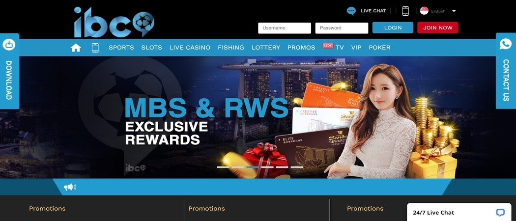 Ibc9 Singapore Casino Website Homepage