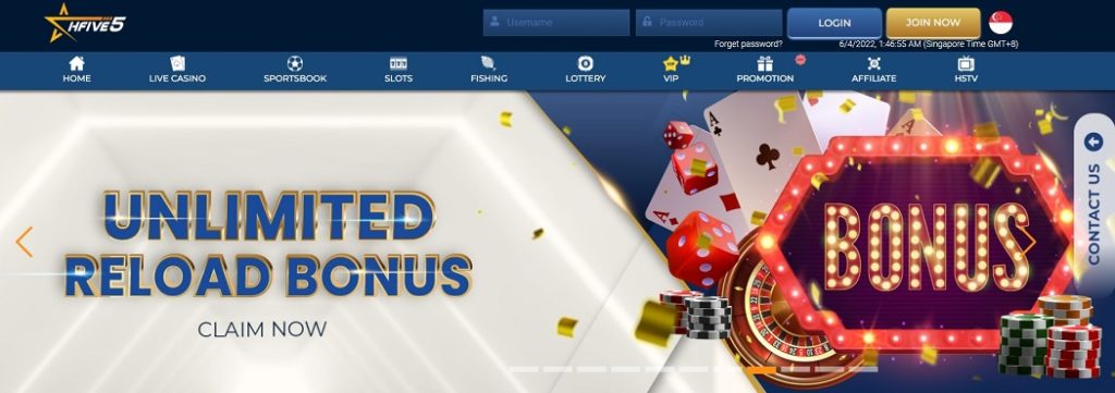 Gamble at the Hfive5 Online Casino