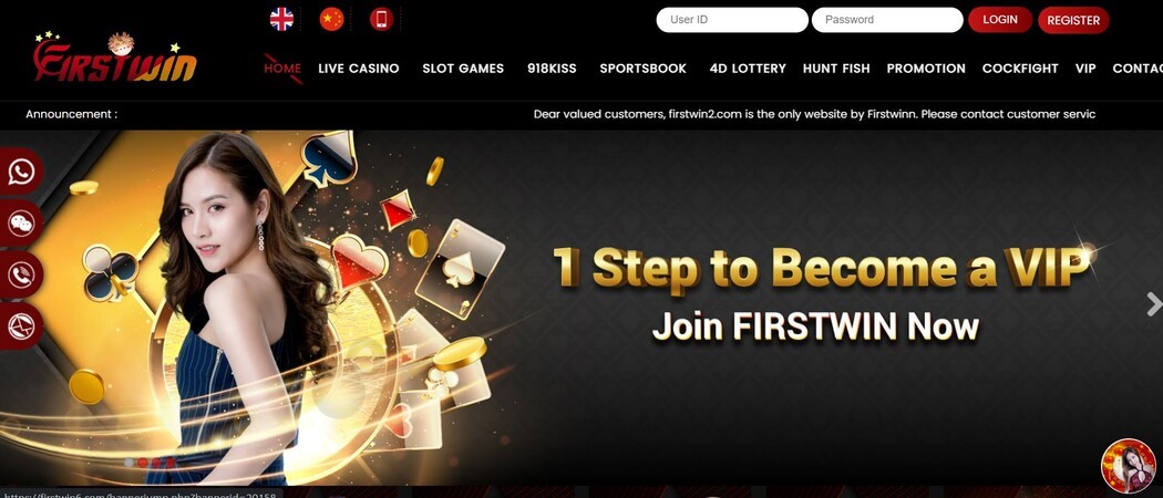 Firstwin Online Casino Homepage